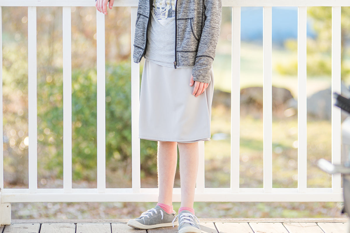 Kids | Combination Culotte - Front Panel & Full Skirt Back (Core Solids)