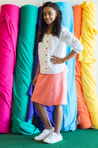Kids | Combination Culotte - Front Panel & Full Skirt Back (Summer Solids)