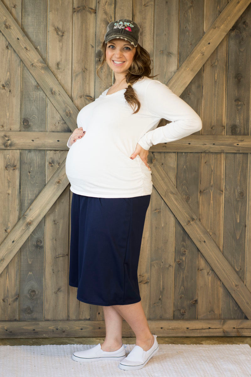 Maternity  Skirt-Style Culottes (Core Solids) – Modesty in Motion